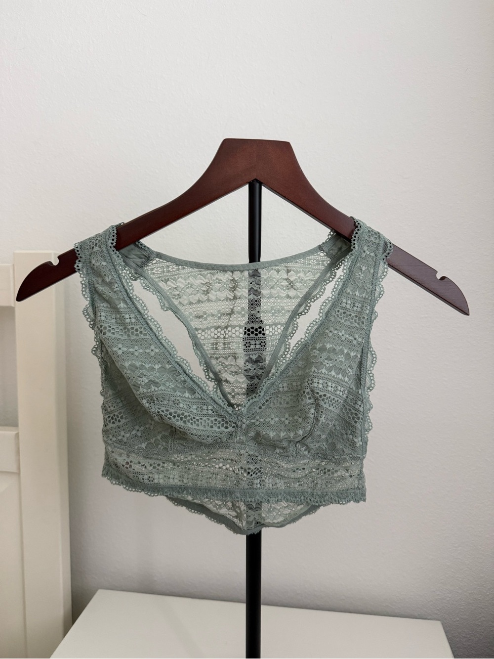 Victoria's Secret Lace Bralette in Sage Green